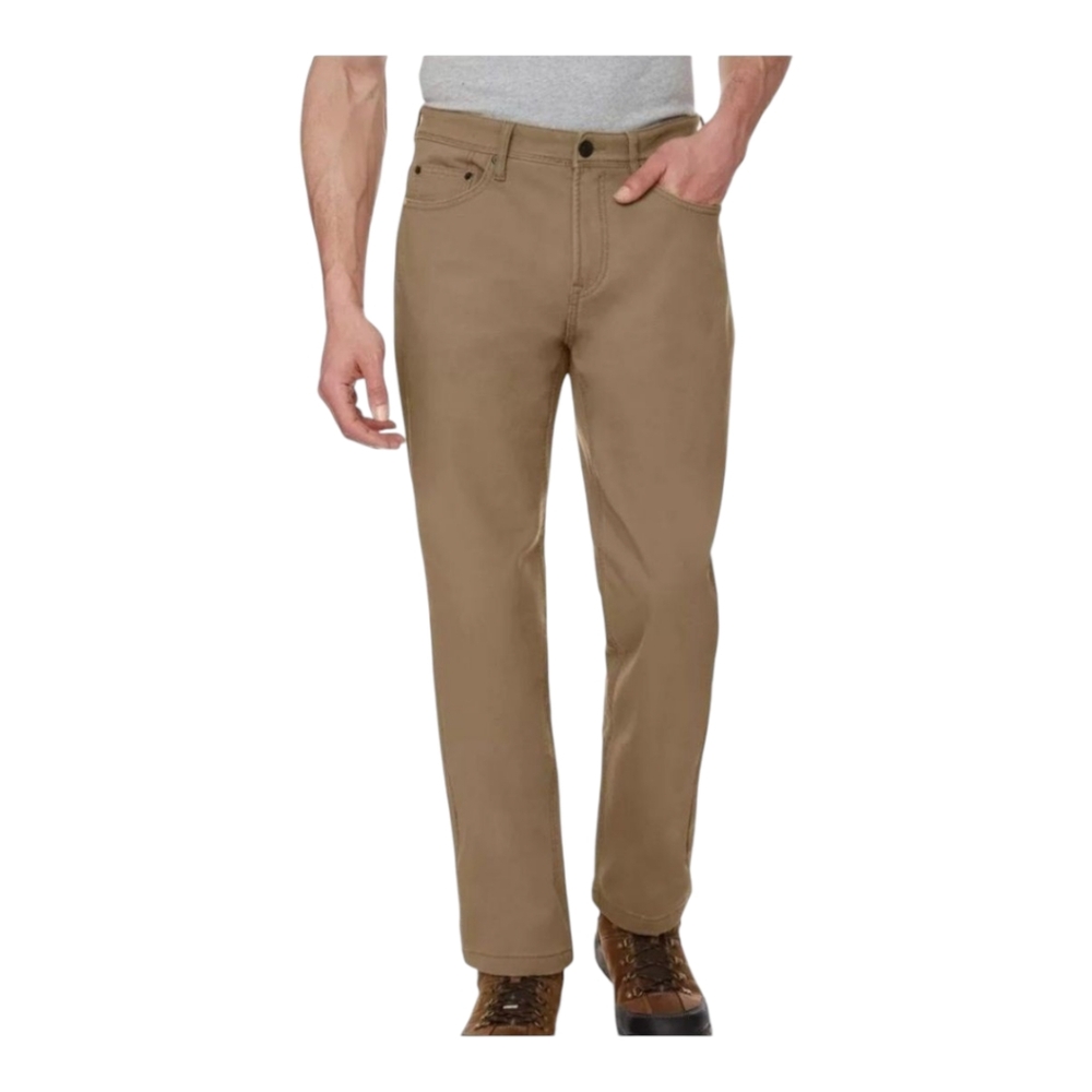 NWOT Caterpillar Fleece Lined Khaki Canvas Straight Leg Pants Size 32x32